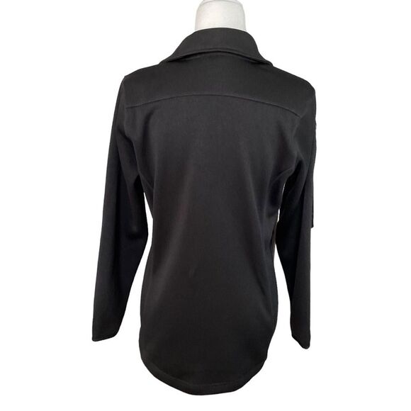 Eddie Bauer Black Double Breasted Collared Long Sleeve Sweater Size M - Picture 4 of 11